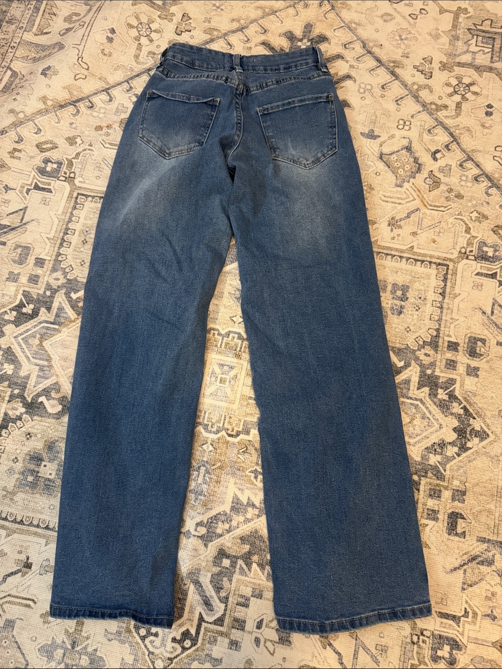 Rise Supply Co High Rise Wide Leg Jeans 00 Medium Wash 90s Denim - Picture 4 of 4